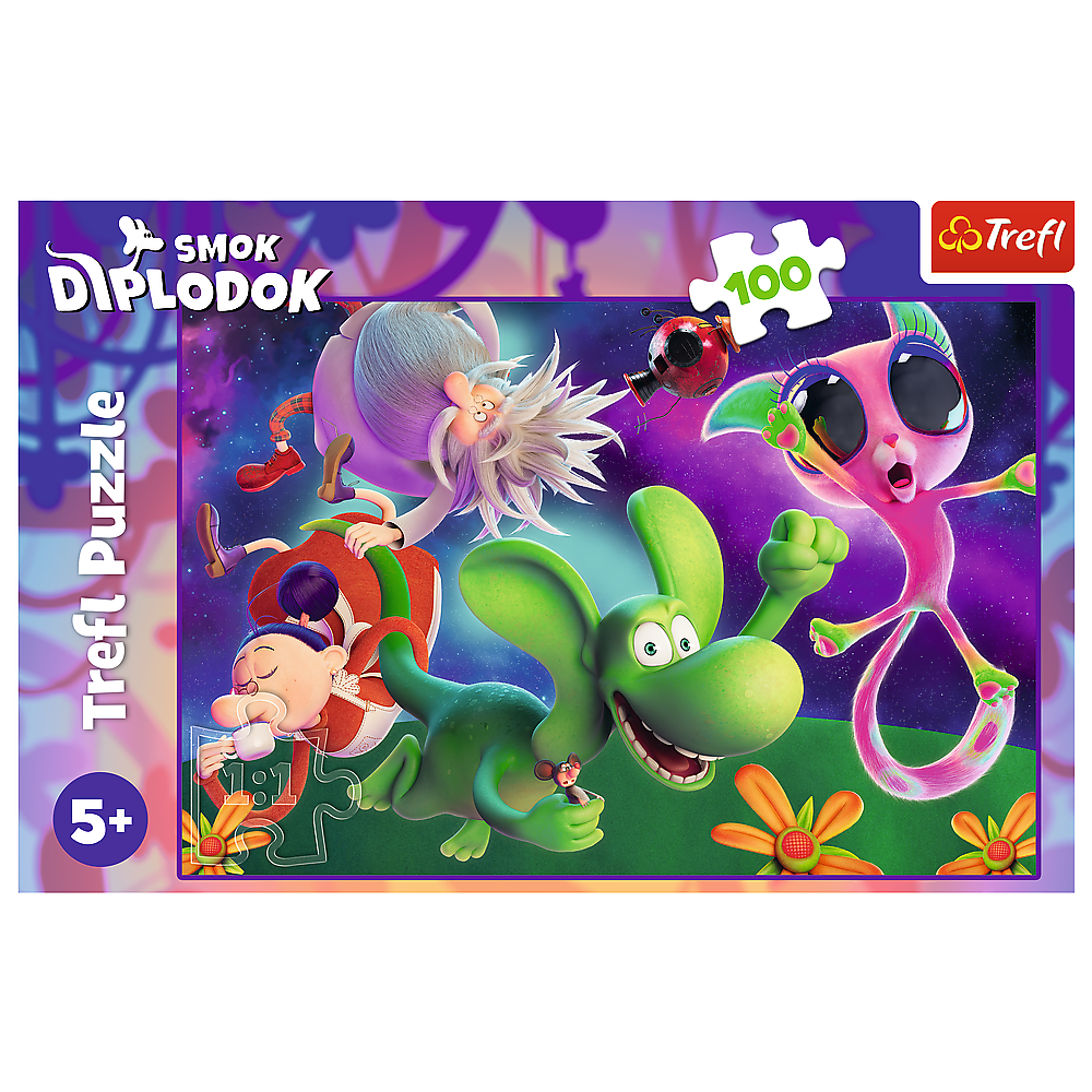 Puzzle 100 dílků Drak Diplodok a přátelé – Human Film