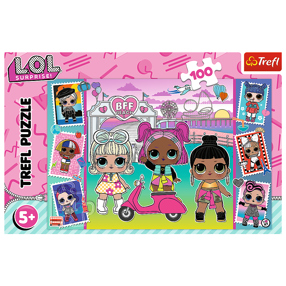 Puzzle 100 dílků s panenkami LOL Surprise – Trefl 16443