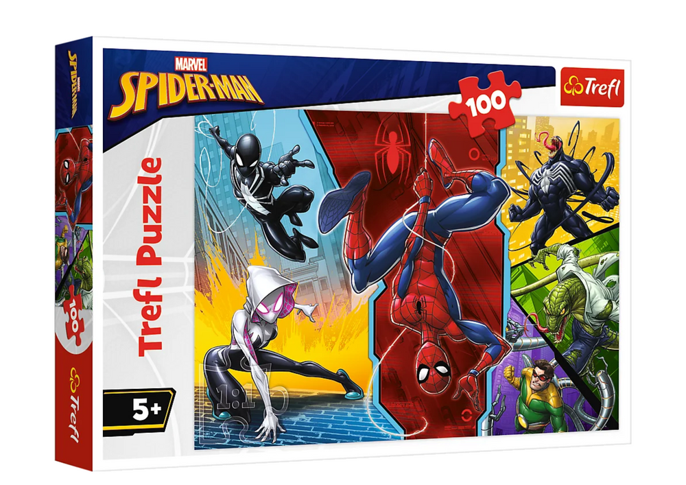 Puzzle 100 dílků Spider Man vzhůru nohama – Disney Marvel