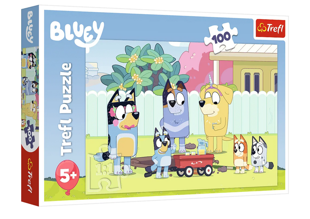Puzzle 100 dílků Veselý svět Bluey – Trefl 16471
