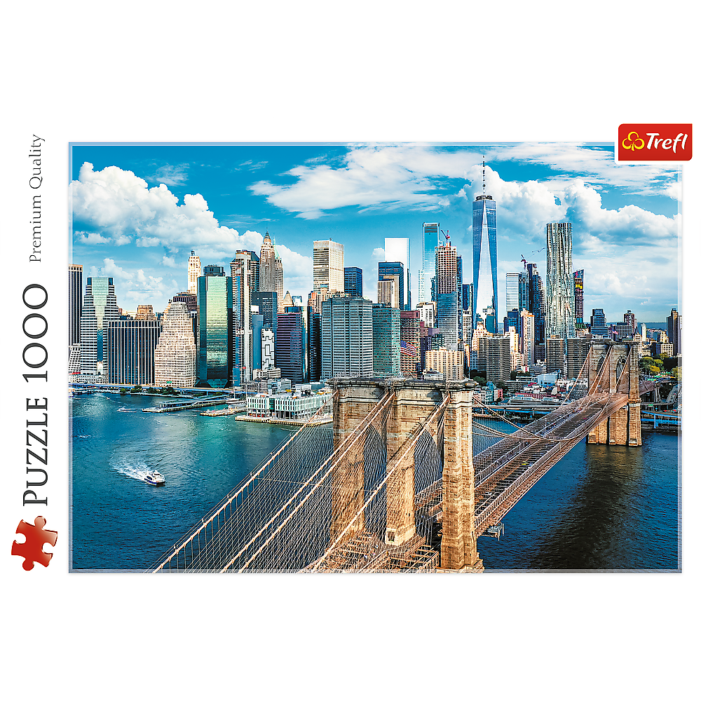 Puzzle 1000 dílků Brooklynský most New York Manhattan 683x480mm