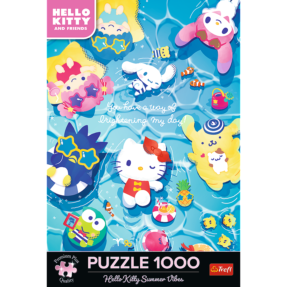 Puzzle 1000 dílků letní relax – Hello Kitty Trefl Premium