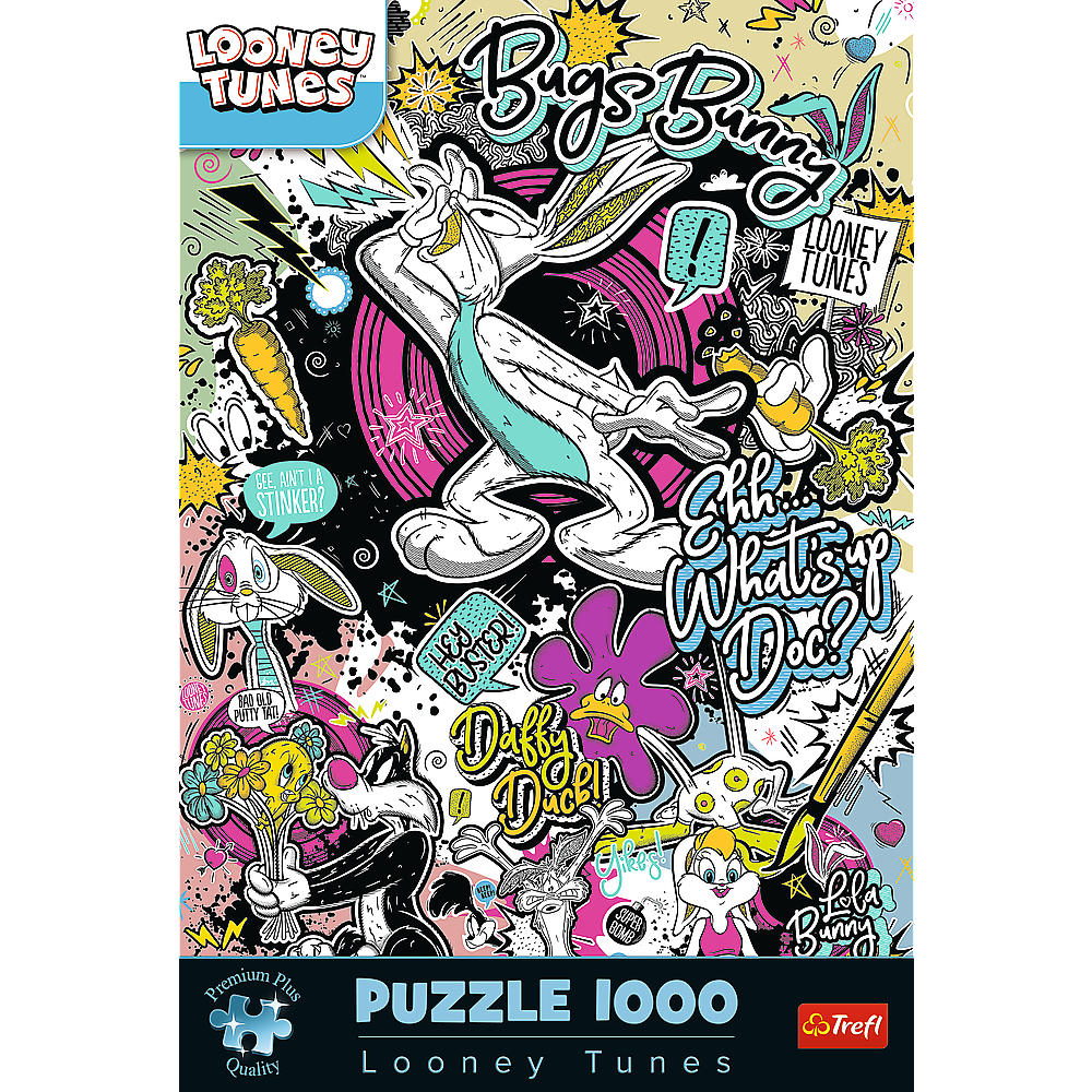 Puzzle 1000 dílků Looney Tunes Zwariované melodie Premium Plus