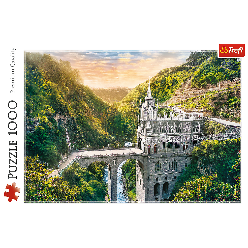 Puzzle 1000 dílků Sanktuarium Las Lajas Kolumbie – Trefl