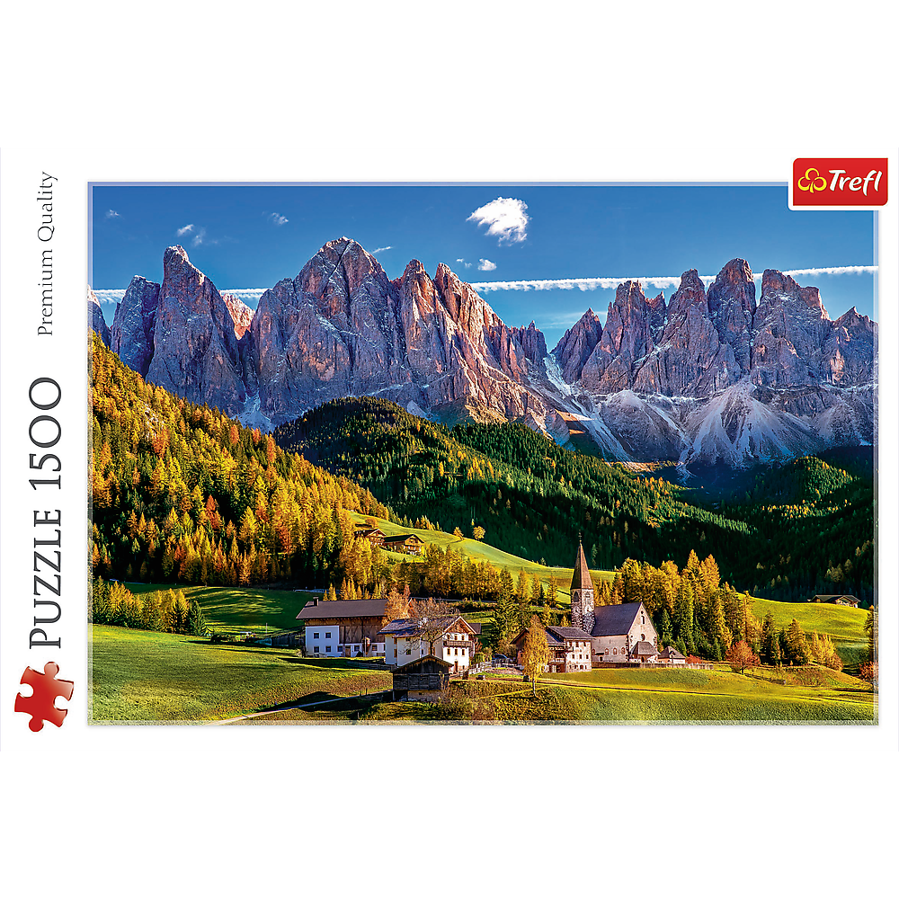 Puzzle 1500 dílků Val di Funes Dolomity – Itálie | Trefl