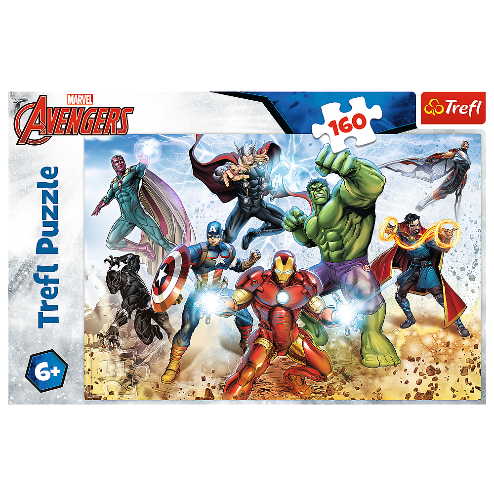 Puzzle 160 dílků Avengers připraveni zachránit svět – Disney Marvel