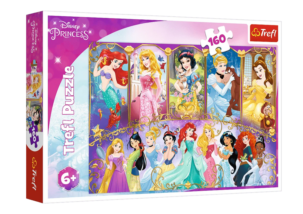 Puzzle 160 dílků Portréty princezen – Disney Princess Trefl