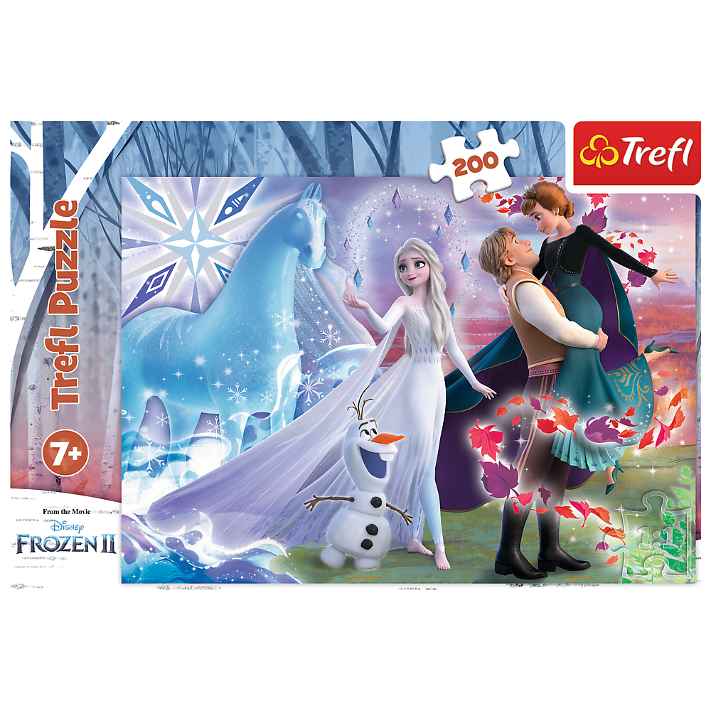 Puzzle 200 dílků Magický svět sester – Disney Frozen Trefl