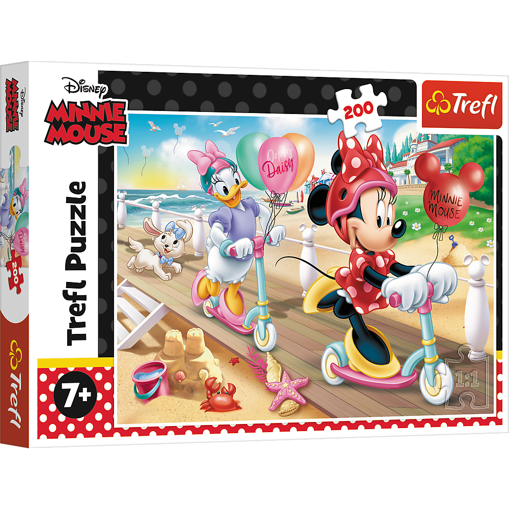 Puzzle 200 dílků Minnie na pláži – Disney Minnie Trefl