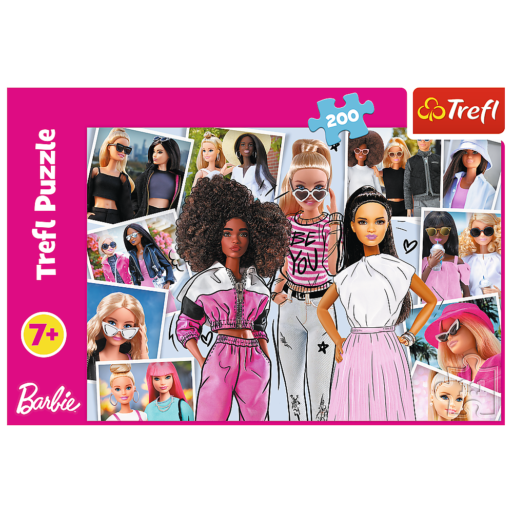 Puzzle 200 dílků Ve světě Barbie 48x34 cm – Trefl 13301