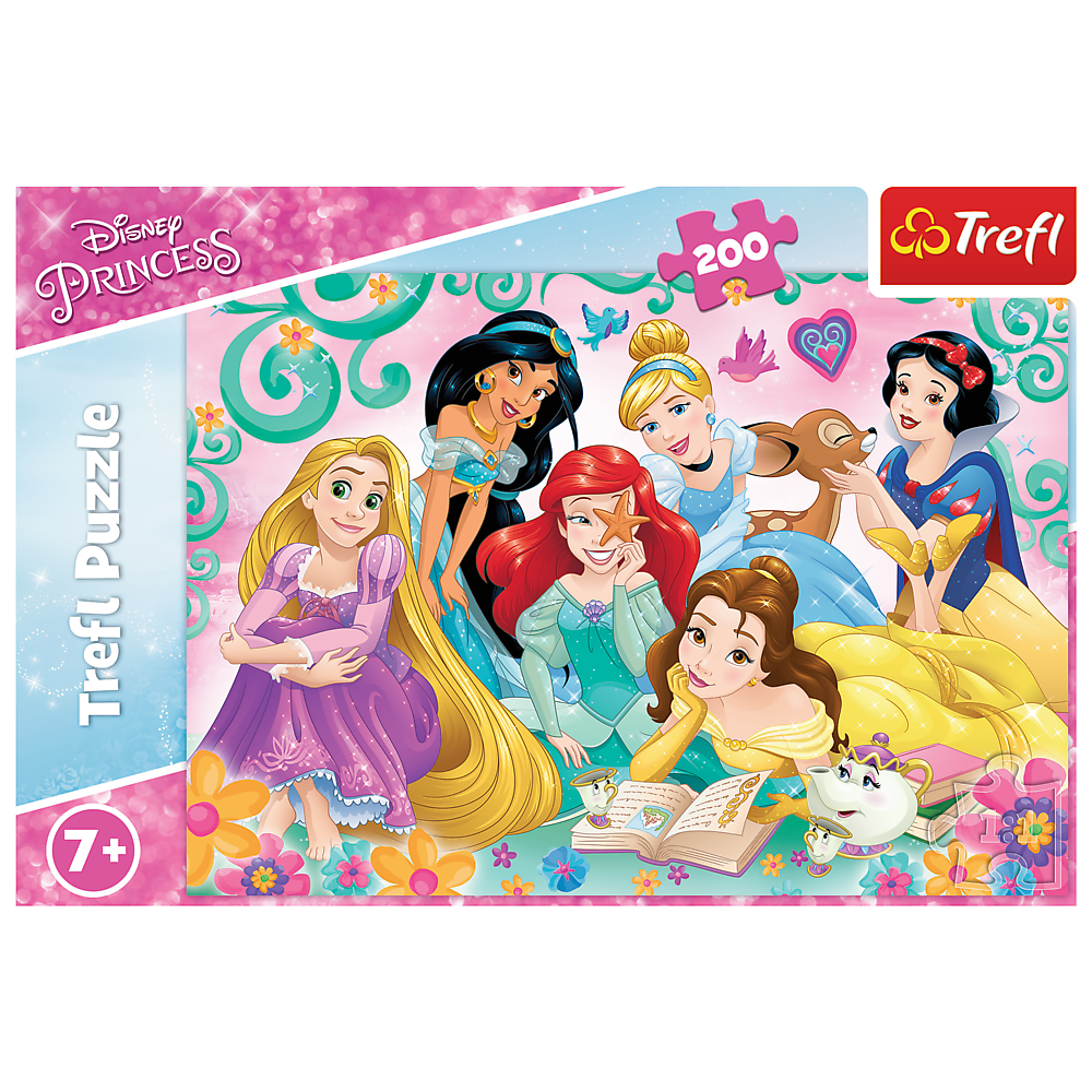 Puzzle 200 dílků Veselý svět princezen – Disney Princess Trefl