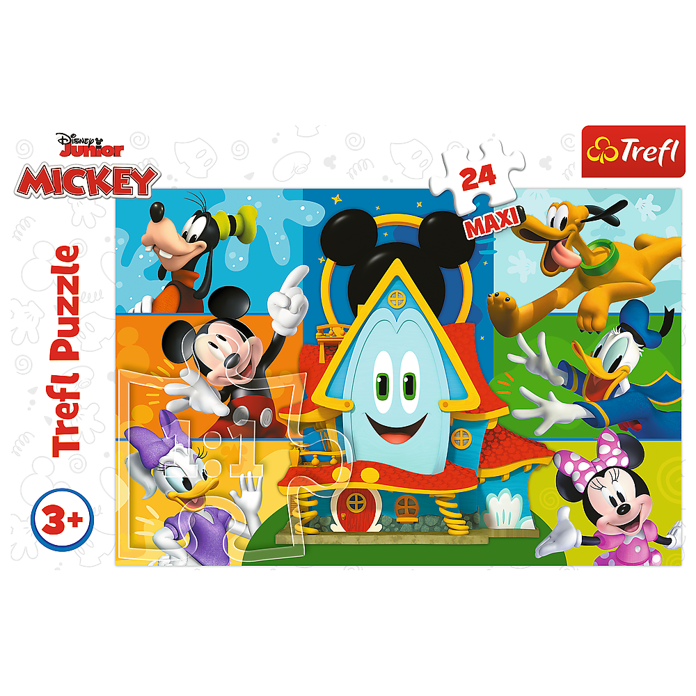 Puzzle 24 dílků Maxi Mickey Mouse a přátelé – Trefl 14351