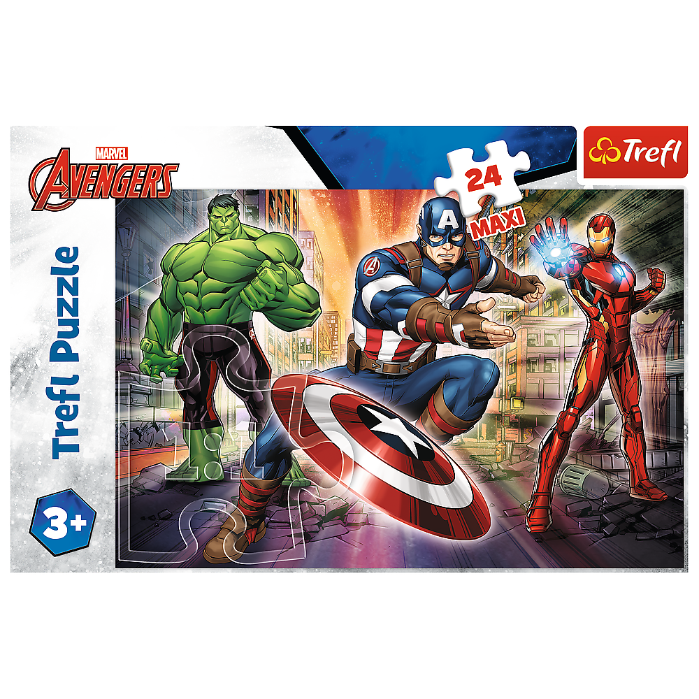 Puzzle 24 dílků maxi Ve světě Avengers – Trefl 14321