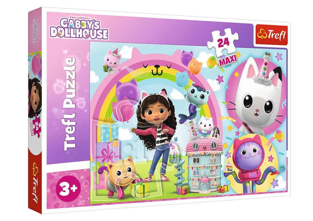 Puzzle 24 dílků maxi Veselá Gabi s kočičkami – Trefl