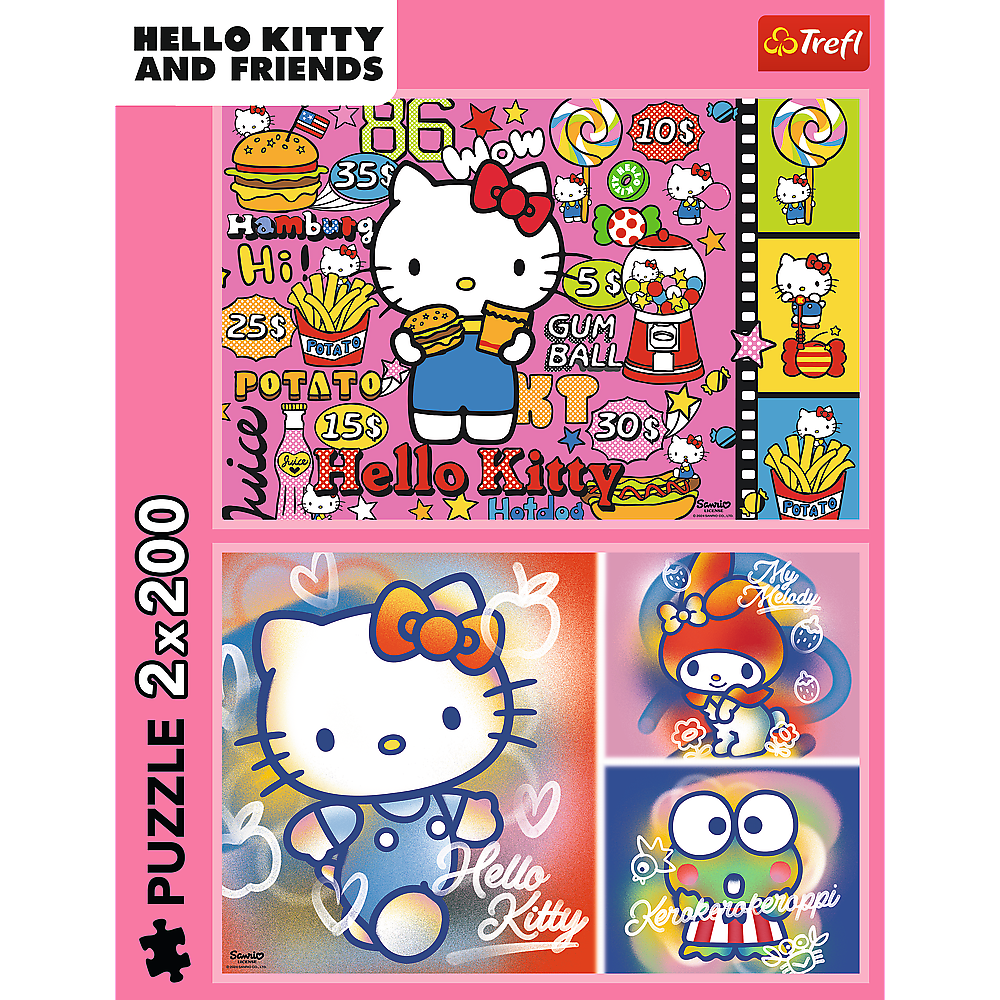 Puzzle 2x200 dílků Hello Kitty a přátelé – Hello Kitty