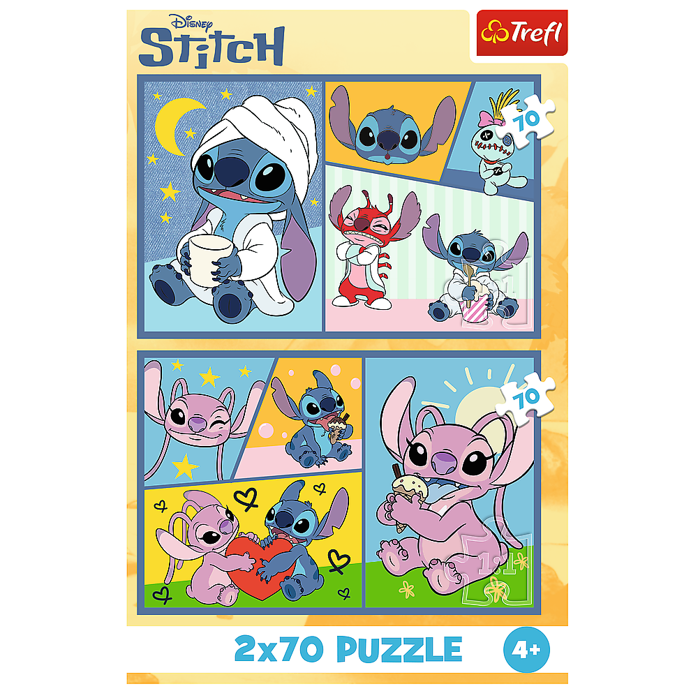 Puzzle 2x70 dílků se Stitchem – Disney Lilo and Stitch Trefl