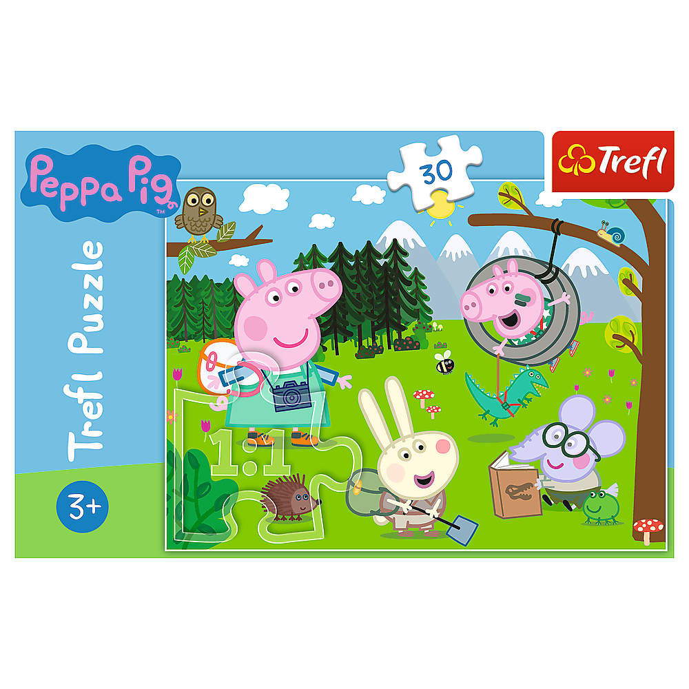 Puzzle 30 dílků Lesní výprava – Peppa Pig | Trefl 18245