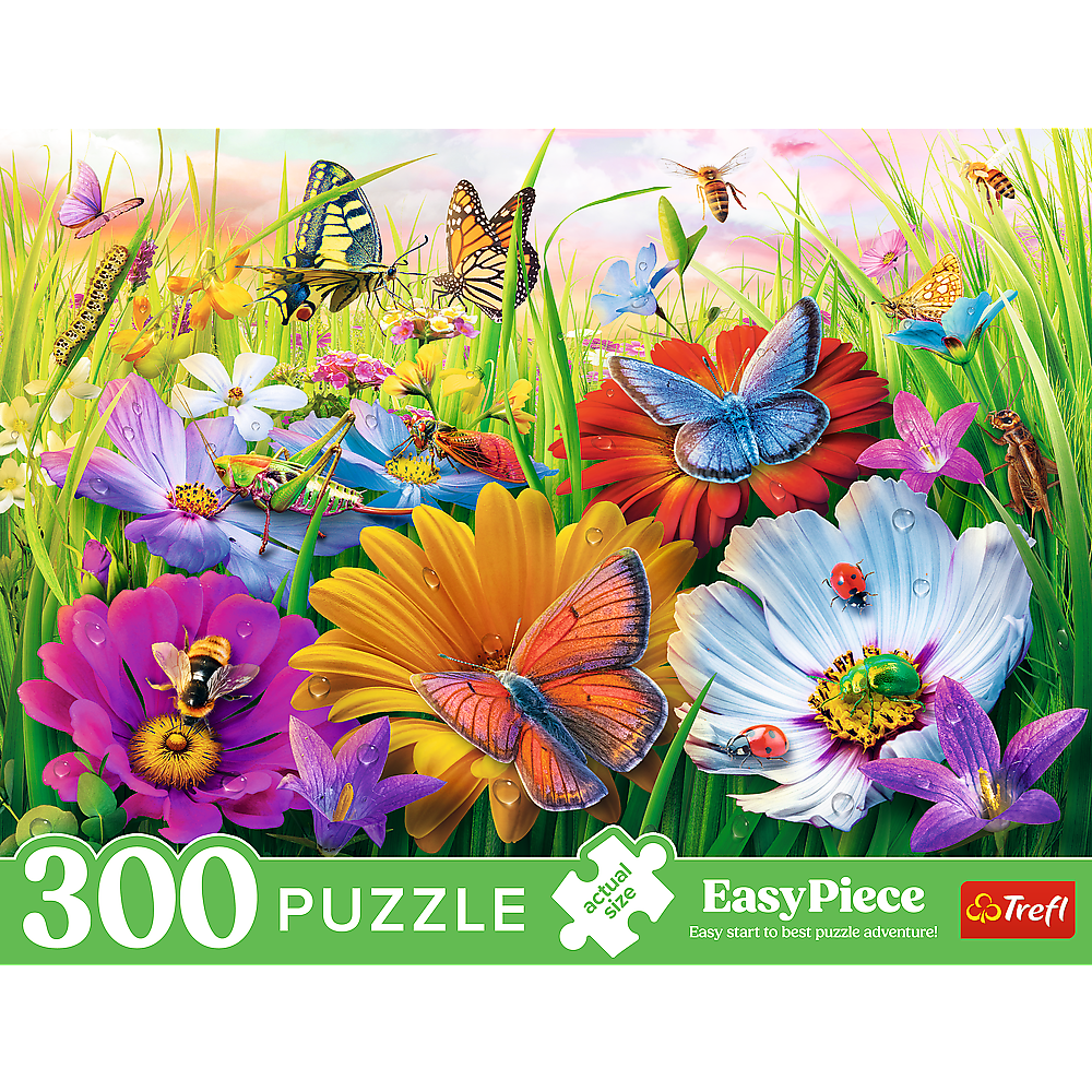 Puzzle 300 dílků hmyz na louce velké díly – Trefl 23103