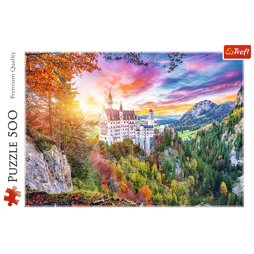 Puzzle 500 dílků pohled na zámek Neuschwanstein Německo – Trefl