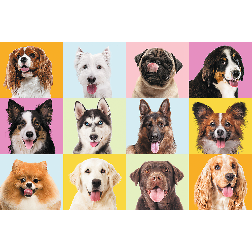 Puzzle 60 dílků roztomilí pejsci – Trefl 17374