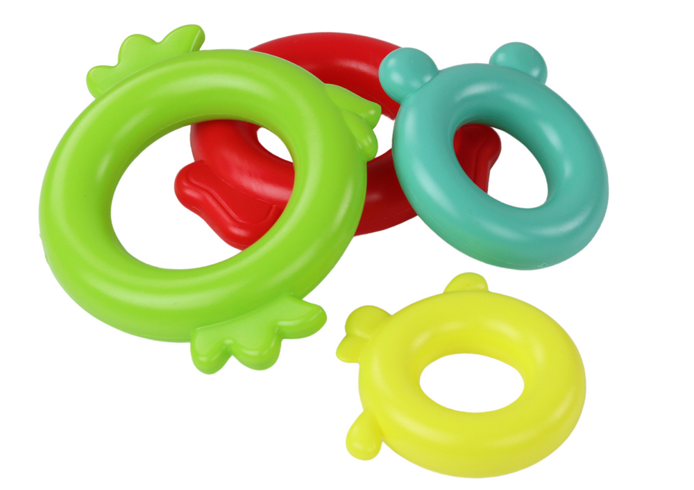 Pyramida žirafa s 13 barevnými kroužky – 43cm | dětská