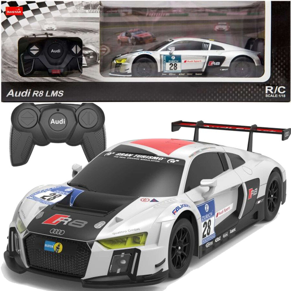 RC auto 1:24 na dálkové ovládání sportovní AUDI R8 LMS bílé