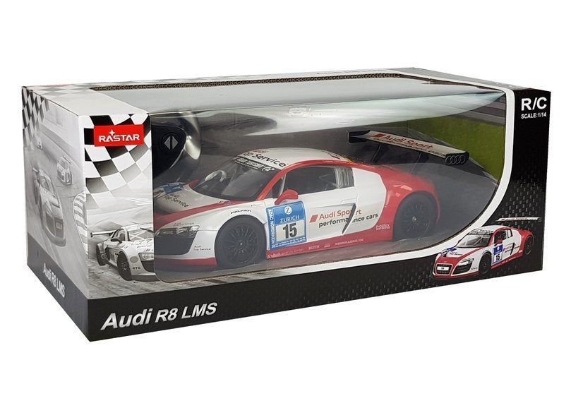 RC auto Audi R8 LMS 1:14 s dálkovým ovládáním bílo červené