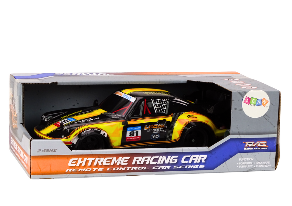 RC auto na dálkové ovládání 1:16 s gumovými koly drift žluté