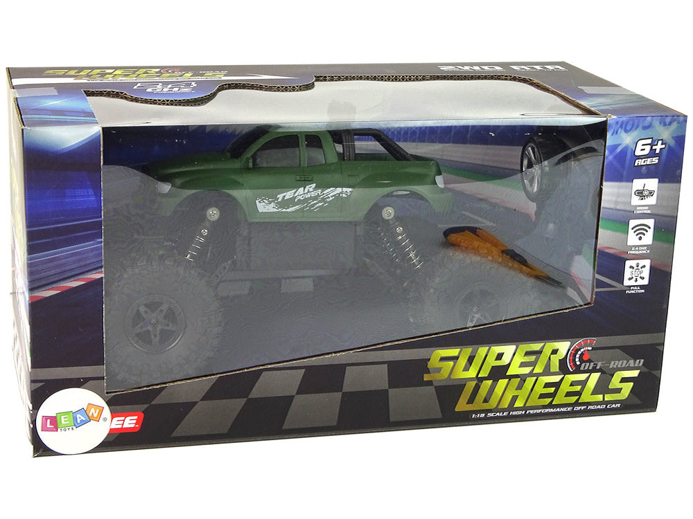 RC auto na dálkové ovládání 2.4 GHz v měřítku 1:18 – zelené