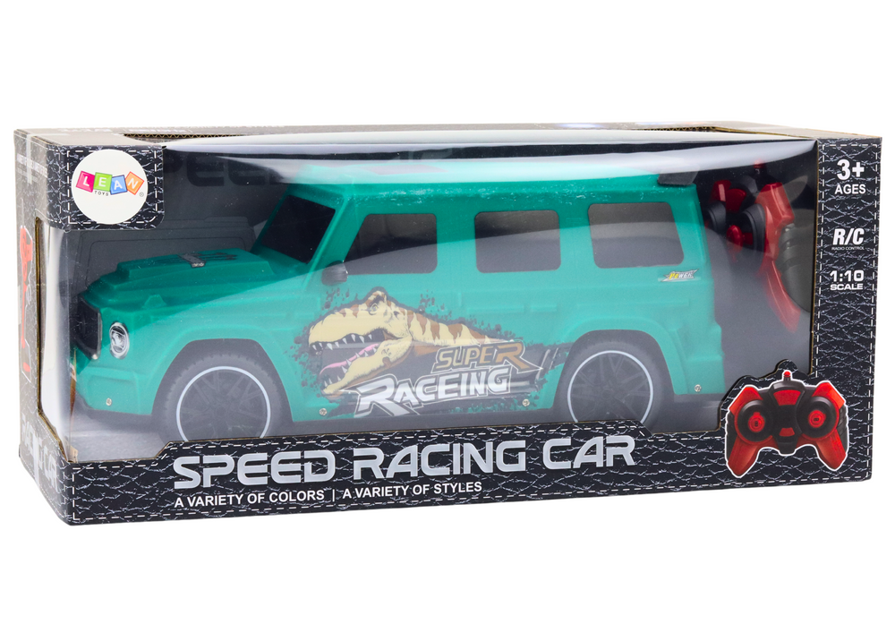 RC auto na dálkové ovládání s dinosaurem 1:10 zelené
