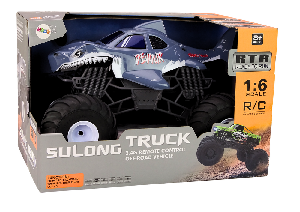 RC auto Žralok 1:6 – terénní 2.4G dálkové ovládání