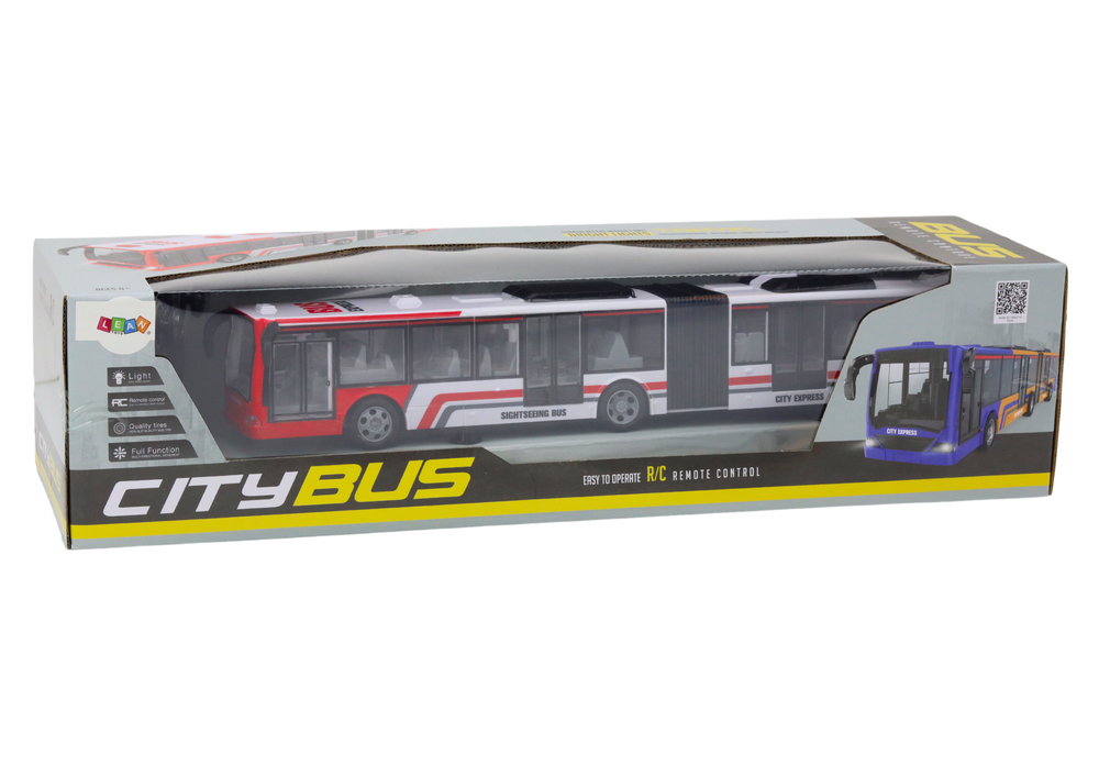 RC autobus městský s LED světly – červeno bílý | hračka