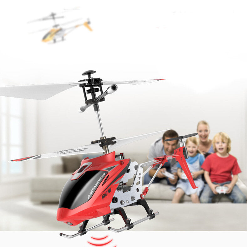 RC helikoptér s gyroskopem a LED osvětlením – Syma S107G červený