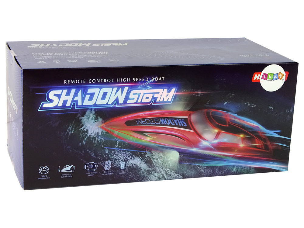 RC motorový člun 2,4G s dálkovým ovládáním 20 25 km/h červený