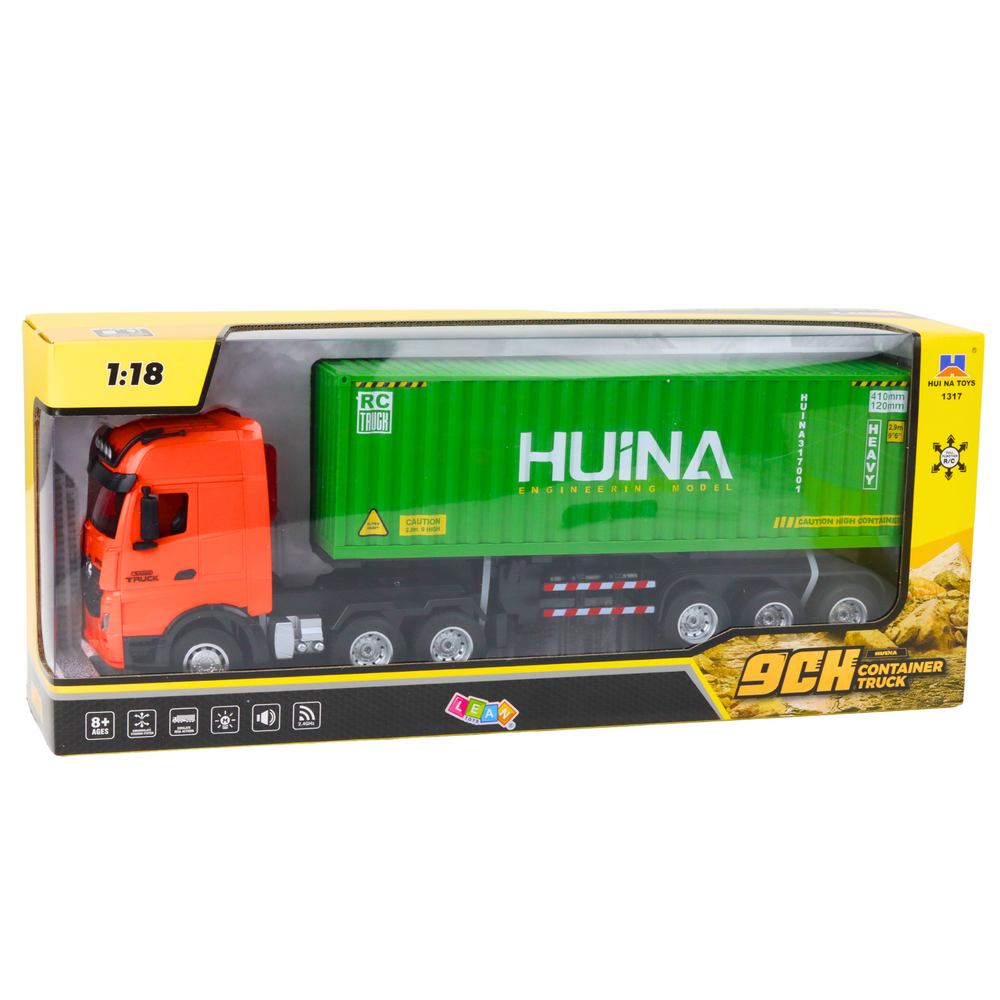 RC nákladní auto s kontejnerem 1:18 – Huina | zelená