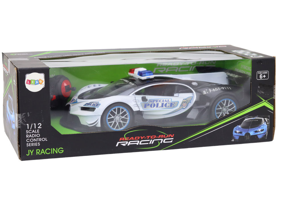 RC policejní auto 1:12 – s LED světly a dálkovým ovládáním