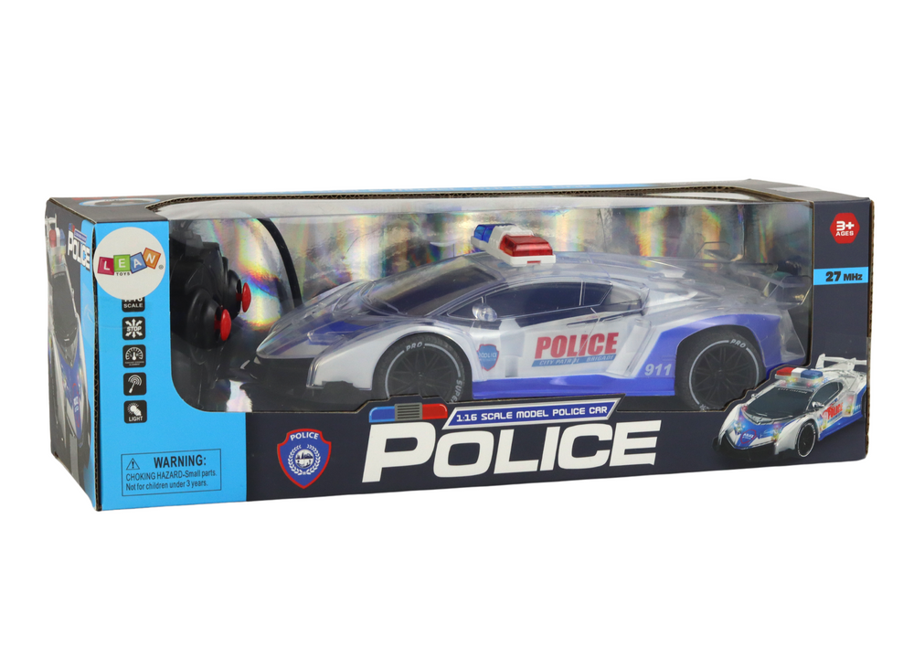 RC Policejní auto 1:16 – dálkové ovládání se světly