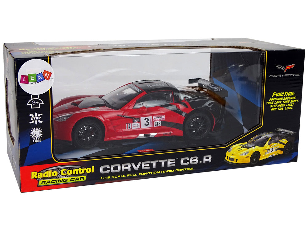 RC sportovní auto 1:18 s dálkovým ovládáním Corvette C6.R červené
