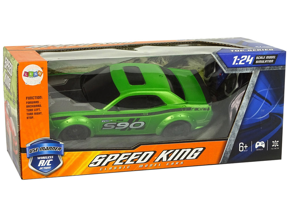 RC sportovní auto 1:24 s dálkovým ovládáním zelené