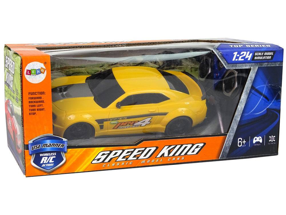 RC sportovní auto 1:24 s dálkovým ovládáním žluté