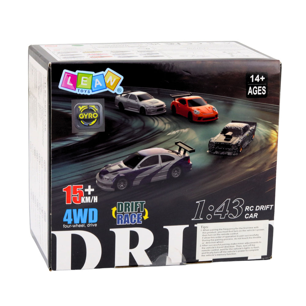 RC sportovní auto na driftování s kužely – černé 1:43