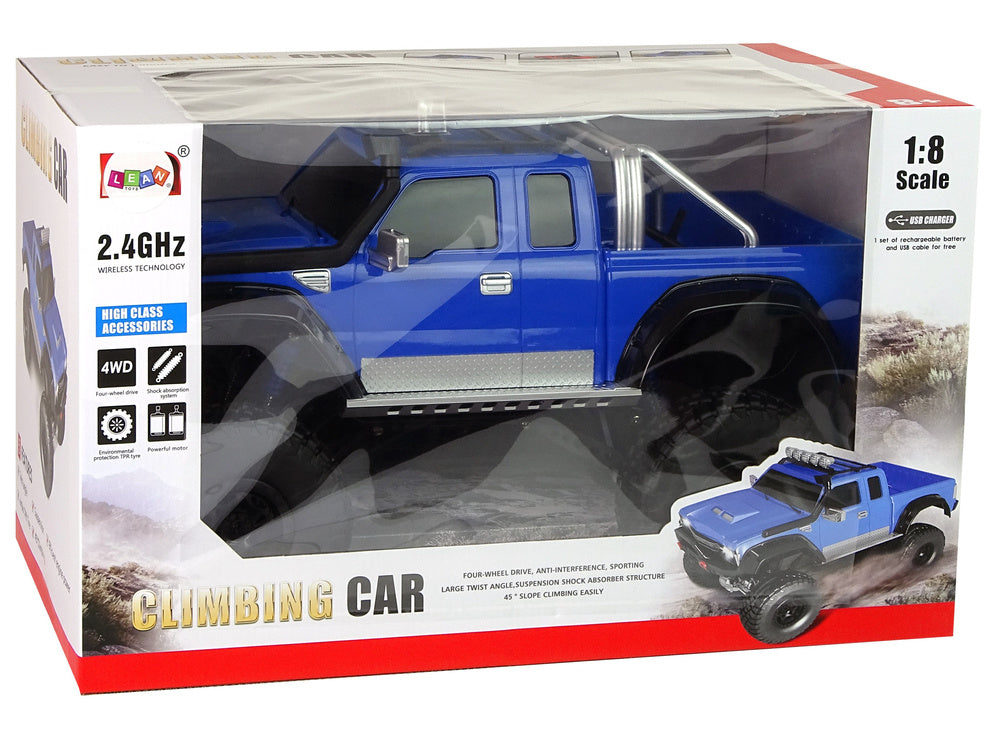 RC terénní auto na dálkové ovládání 1:8 4x4 s akumulátorem modré