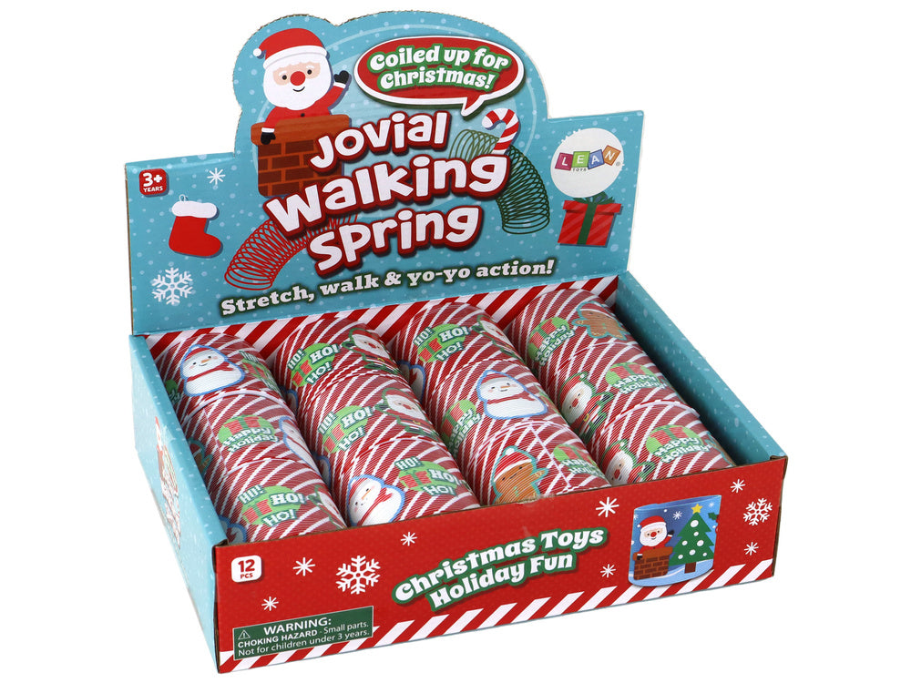 Relaxační pružina vánoční motiv – bílo červená 6 cm