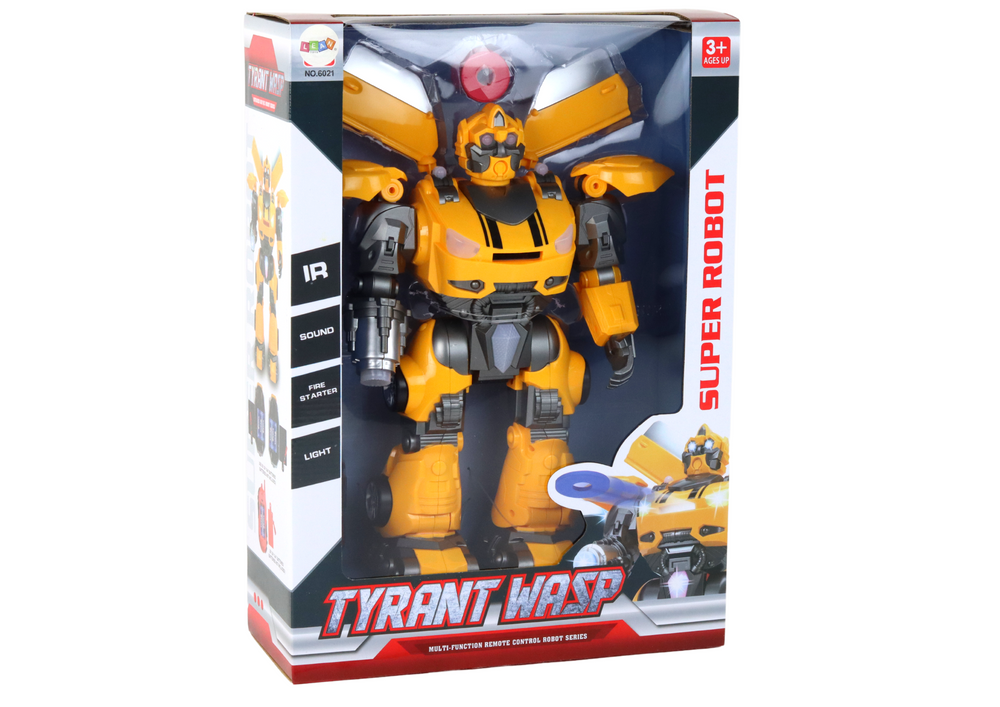 Robot na dálkové ovládání – s dělem a světly | žlutý