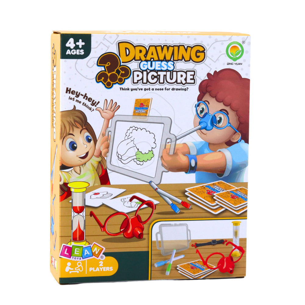 Rodinná hra kreslení nosem – s brýlemi a kartami | Kalambury