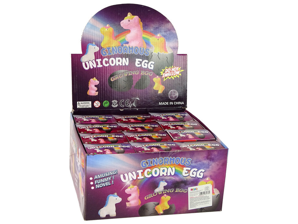 Rostoucí vajíčko jednorožce ve vodě 6cm – 4 barevné varianty