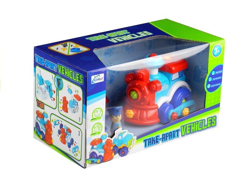 Rozkládací vláček s nářadím a figurkami pro děti