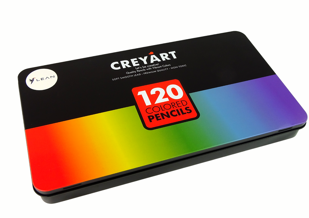 Sada 120 uměleckých pastelek v kovovém pouzdře se třemi patry