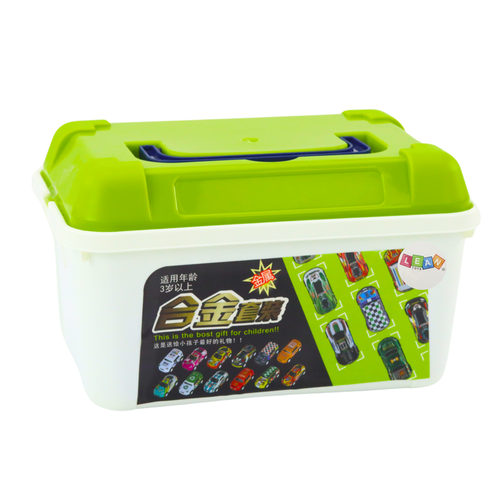 Sada autíček s pružným pohonem ve kufříku 30 kusů barevné