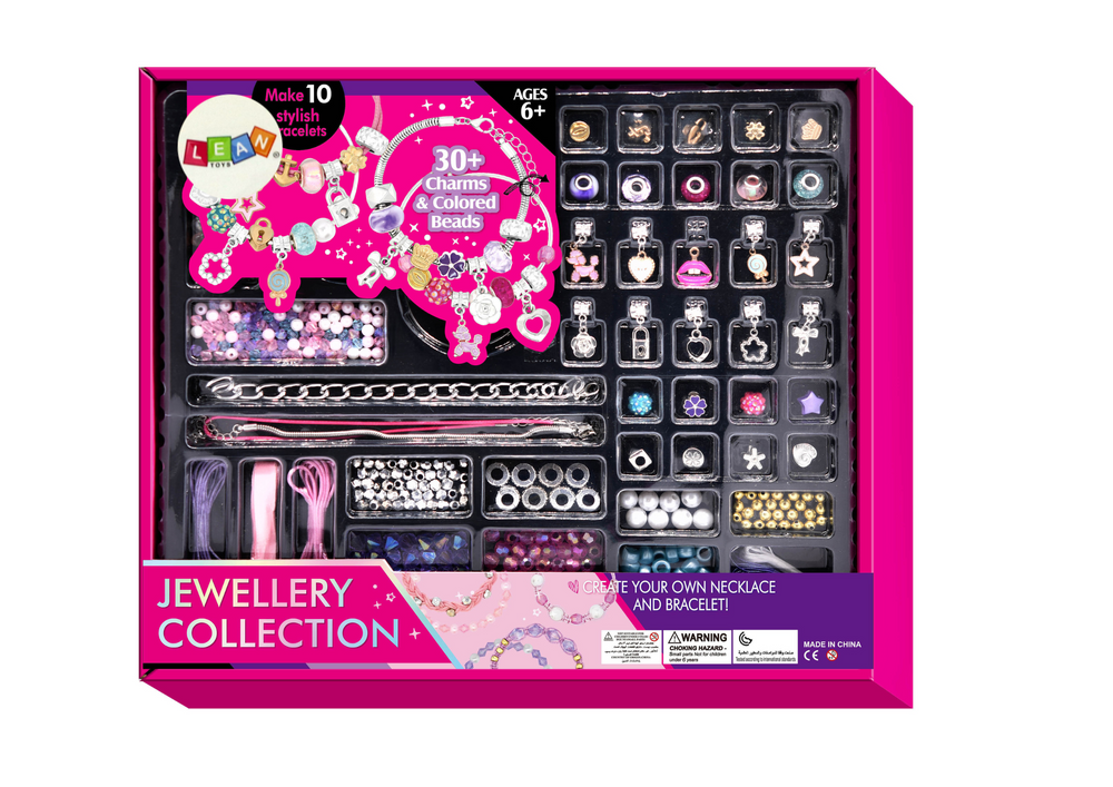 Sada korálků na náramky s přívěsky – pro děti